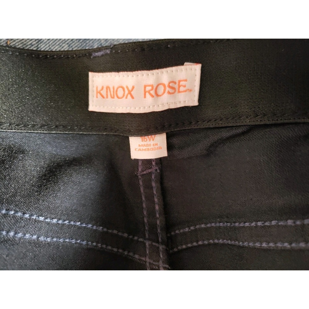 Women's Knox Rose Skinny Ankle Barrel Navy Pants Size 16W (H407) - Picture 4 of 5